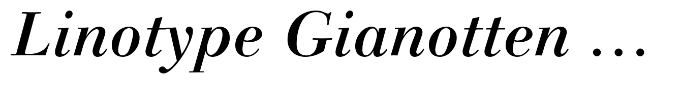 Linotype Gianotten Pro Medium Italic